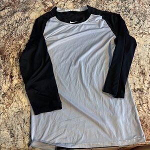 Nike  Nike pro Black and Gray 3/4 Sleeve dri fit shirt  S